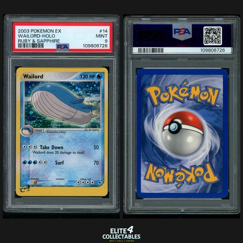 Wailord 14/109 Holo - PSA 9 (Ruby & Sapphire)