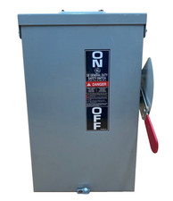 GE TG4322R Safety Disconnect Switch 60A 3P 240V 3R Outdoor Enclosure Used