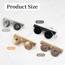 24 Sets Magnetic Snaps, No-Sew Closure Magnetic Buttons for Bags Purses Totes...
