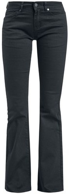 Black Premium by EMP Damen schwarze schlichte Basic Jeans mit Schlag aus festem