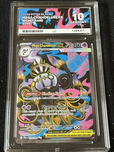 Mega Chandelure ex graded ACE 10 for sale on eBay
