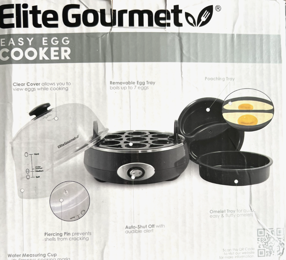 Elite Gourmet EGC007CHC# Rapid Egg Cooker, 7 Easy-To-Peel, Hard, Medium, Soft