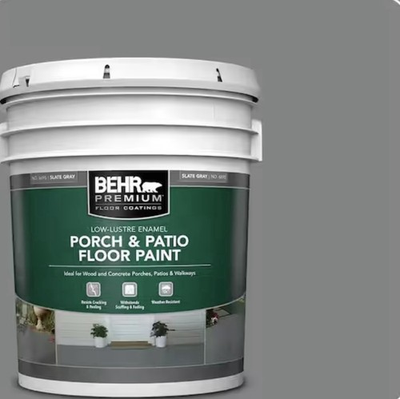#ad 5 Gal Slate Gray Low Lustre Enamel Interior Exterior Porch and Patio Floor Paint $189.89