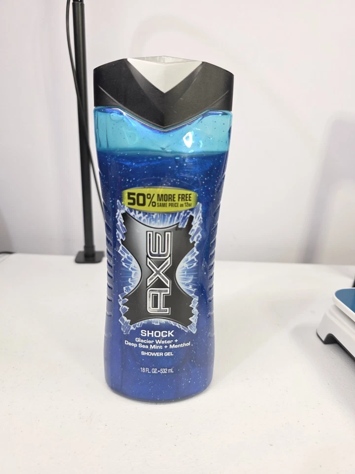 Gel de ducha choque para hombre DISCONTINUADO-AXE. Agua de glaciar 18 fl oz + como nuevo en mar profundo Foto 3 de 4
