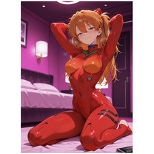ASUKA LANGLEY EVANGELION 6" STICKER DECAL JAPANESE MOTORSPORT CAR WAIFU ANIME