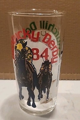 VTG 1984 Kentucky Derby Churchill Downs Inc. Mint Julep Glass 12oz 110th Running