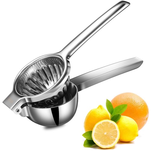 Upgrated Extra Large Lemon Squeezer, Heavy Duty Handhelp Orange Juicer with 3...
