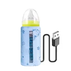 (Blue)Infant Bottle Cover Portable Baby Bottle Warmer Universal For Travel