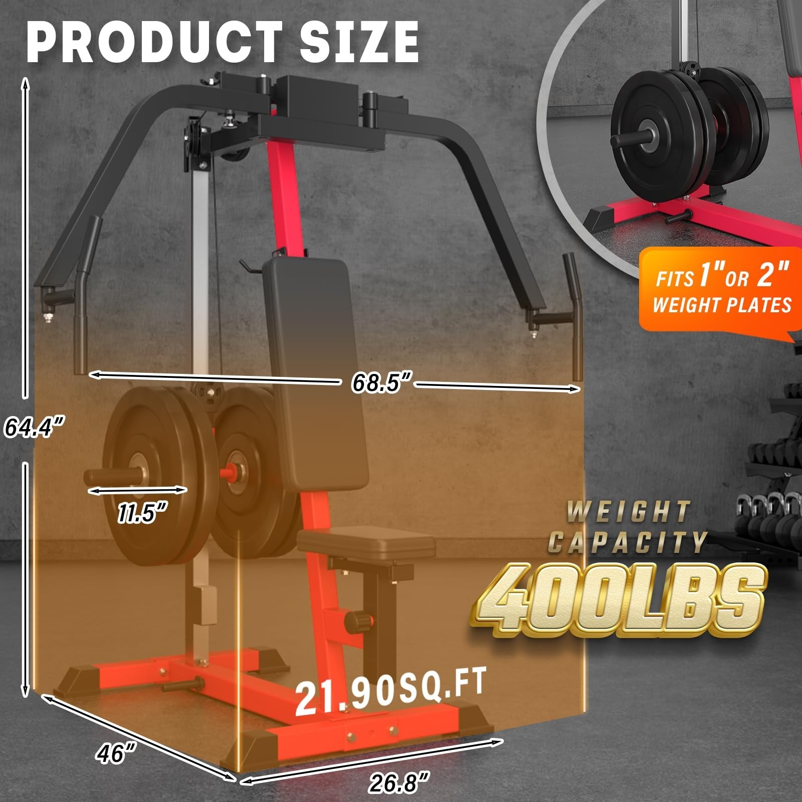 Chest Fly Machine PEC Deck Fly and Reverse Delt Machine 450lbs for Home Gym