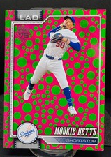 Topps 2026 Series 1 Mookie Betts Holiday Pink Green Polka Dot SP #41 Dodgers