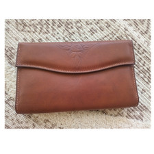 Rolfs Women's Brown Wallet Kisslock Checkbook Classic Vintage