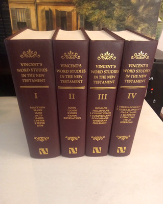 Vincent's Word Studies in the New Testament Volumes 1-4 Burgundy Hardback NICE!!