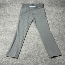 Peter Millar Pants Mens 35x32 Gray Crown Crafted Chino Stretch Golf Casual