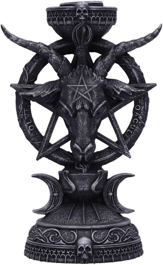 Nemesis Now Light of Baphomet Candle Holder 15.5cm, Black,B5702U1