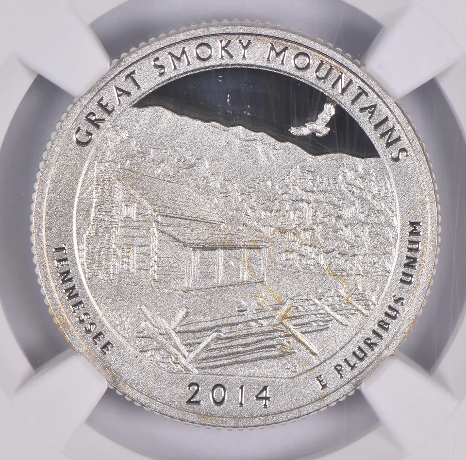 2014-S Silver PF70 Great Smoky Mountains Quarter Limited Edition NGC *5223 - Image 3 of 4