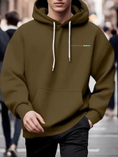 Fashion print hoodie, men's plus size hoodie, men's casual fashion print hoodie