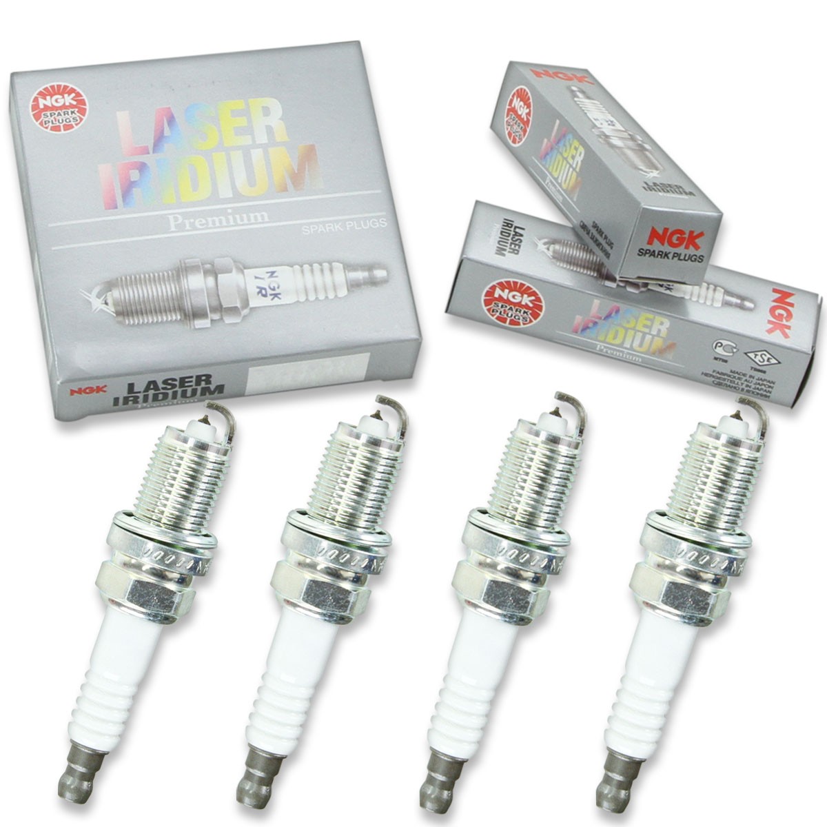 4 pcs NGK Laser Iridium Spark Plugs for 1992-1995 Toyota MR2 2.2L L4 - gm