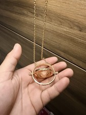 Harry Potter Time Turner Necklace Hermione Hourglass Pendant Gift Replica US