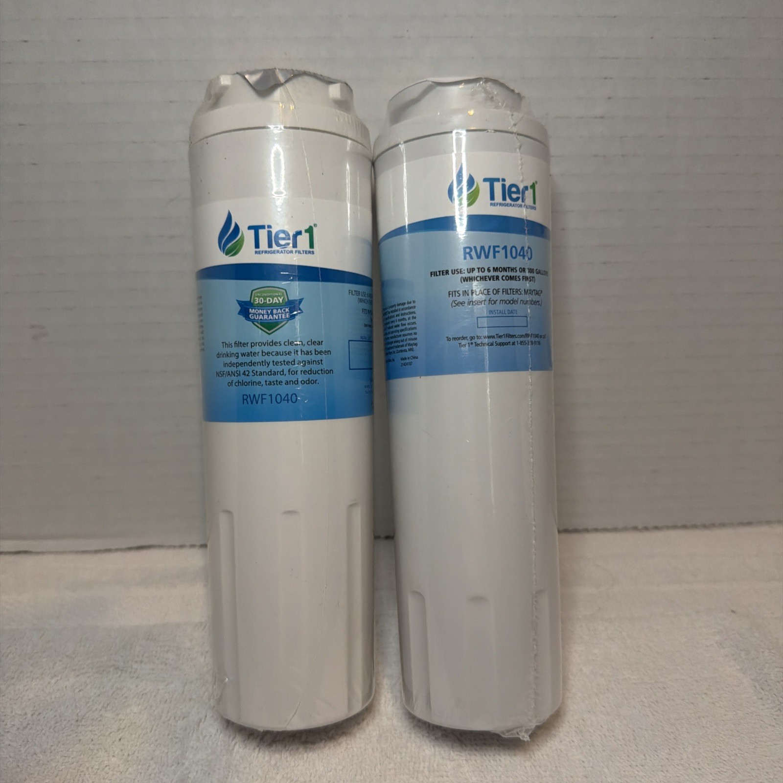 Set Of 2 Tier1 RWF1040 Replacement Refrigerator Water Filter
