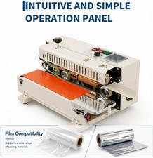 Automatic Horizontal Continuous Bag Band Sealer Sealing Machine 0.24-0.47" Width