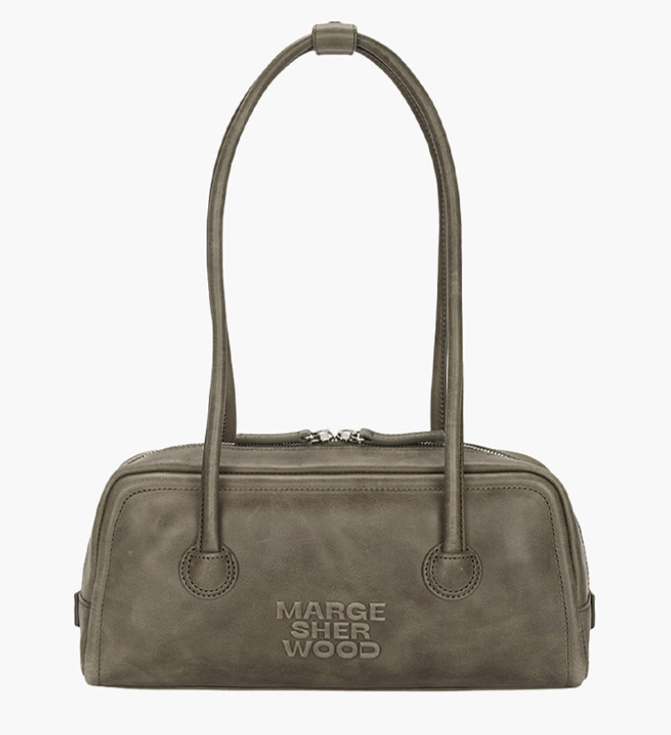MARGE SHERWOOD SOFT BAGUETTE BAG_etoffe pull-up Leather K-Fashion Handbag
