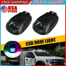 2-20x Rgb Led Wireless Solar Powered Cab Lights Top Roof Lamp For Truck Suv Rvs