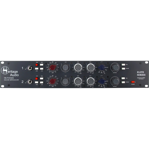 Heritage Audio HA73EQx2 Elite Dual-Channel Full Rack Mic Pre with EQ