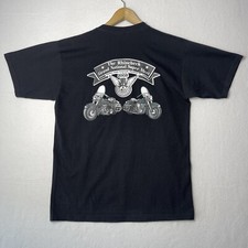 Alore Grand Motorcycle Shirt Men’s Large Black Super Meet Biker Made In USA