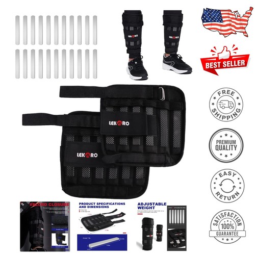 Workout Essential: Adjustable Wrist and Ankle Weights – 11lbs Total Weight