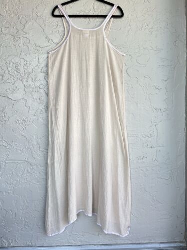Hahira J P Morgan Puett Maxi Dress Womens One Size Beige Lagenlook Gauze Boho - Picture 20 of 24