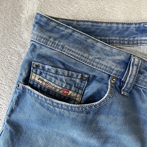 Diesel Herren Safado Regular Slim Straight Distressed Denim Jeans Blau W33 L31 - Bild 6 von 18