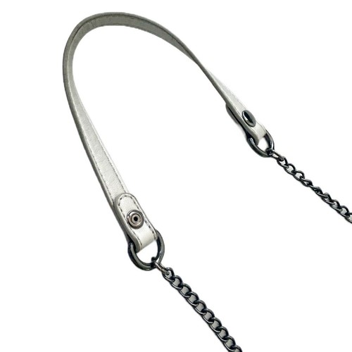 Borsa a tracolla INC International Concepts argento metallizzato patta catena borsa argento - Foto 6 di 9