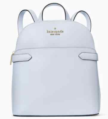 Kate Spade Staci Dome Backpack Light Blue Leather K7340 Pale Hydrangea $359