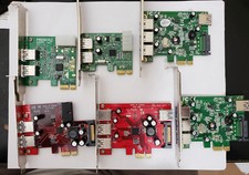 Lot of 6 PCIE USB 3 Cards