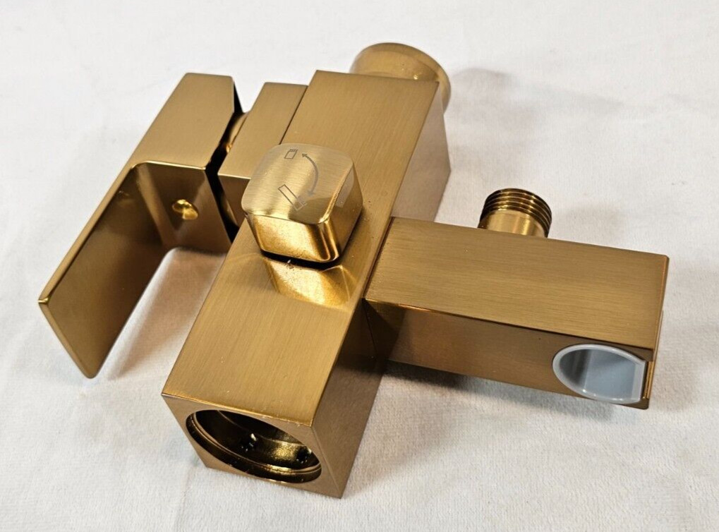 Freestanding Bathtub Faucet Floor Mount Waterfall Tub Filler Gold