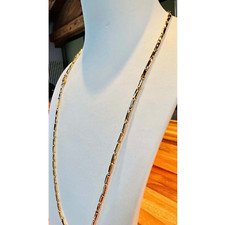 18K Gelbgold Halskette Unisex &ndash; Herren Damen Handgefertigt