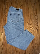 CALVIN KLEIN JEANS Distressed Wash Blue Jeans Mens Easy Fit 40 X 29 tb5m13