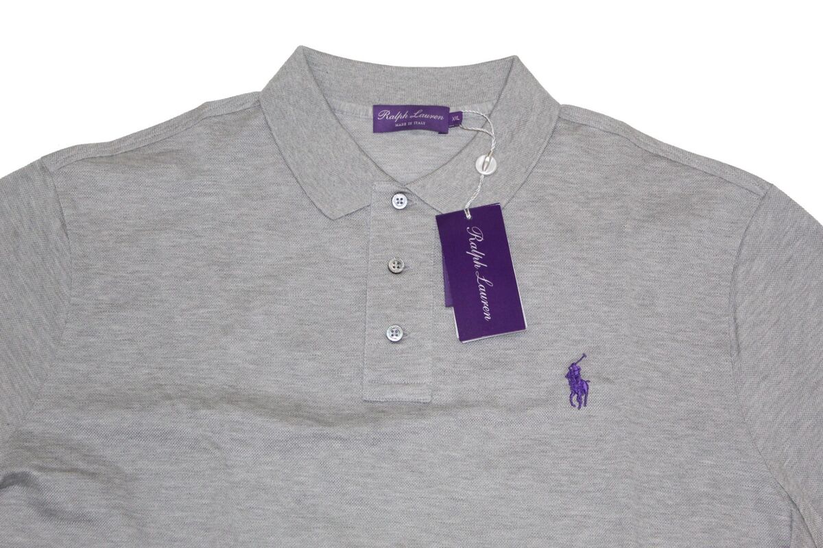 Ralph Lauren Purple Label Mens Grey Horse Logo Equestrian Ralph Lauren Purple Label Mens Grey Horse Logo Equestrian