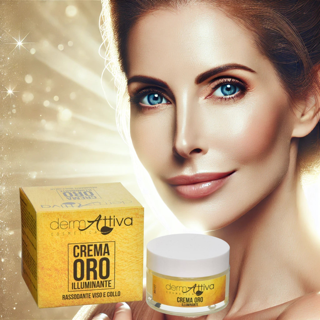 Crema Oro Rassodante Viso e Collo Illuminante per una Pelle Vellutata