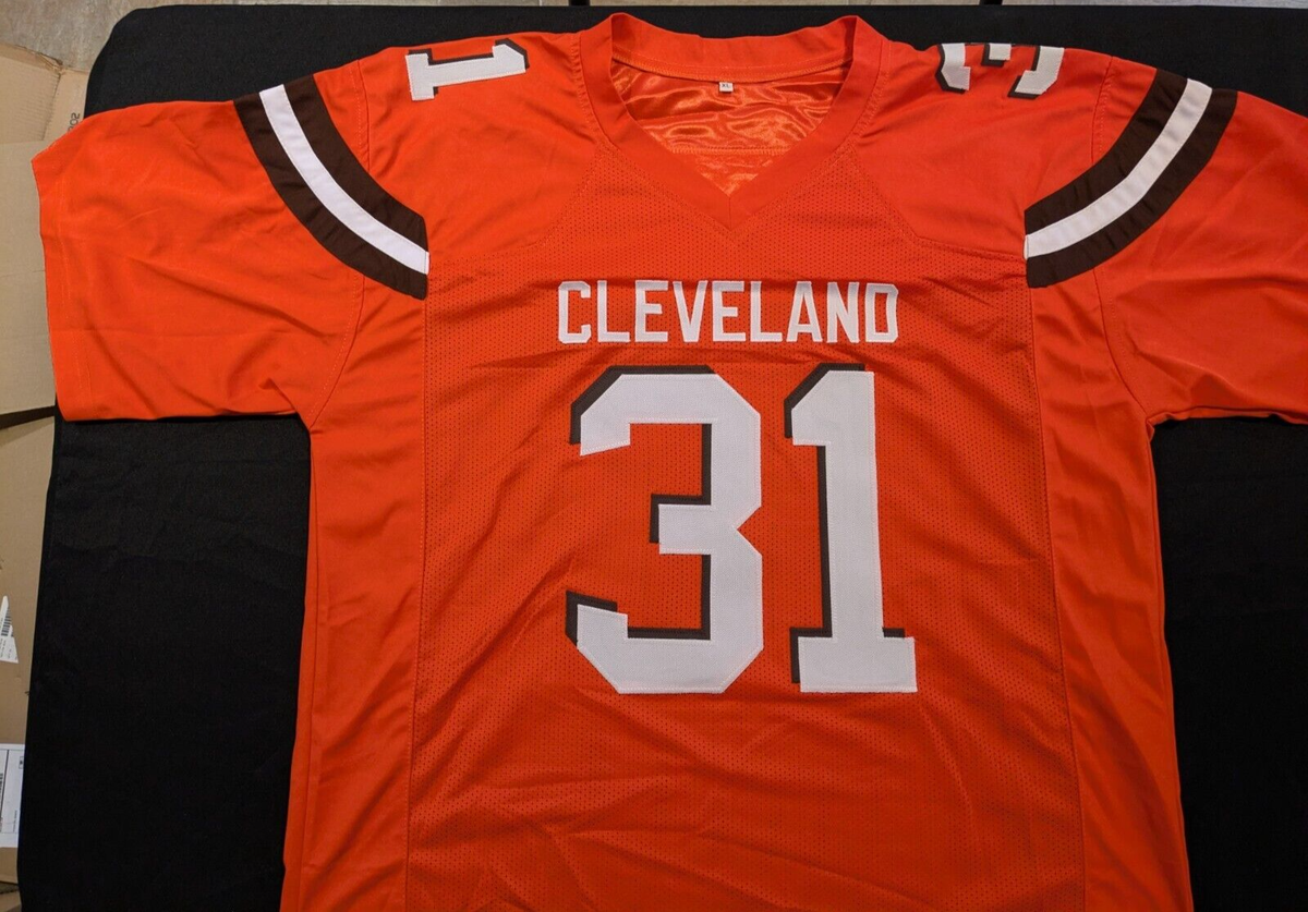 Cleveland Browns Nick Chubb Signed Custom Orange Jersey #31 JSA