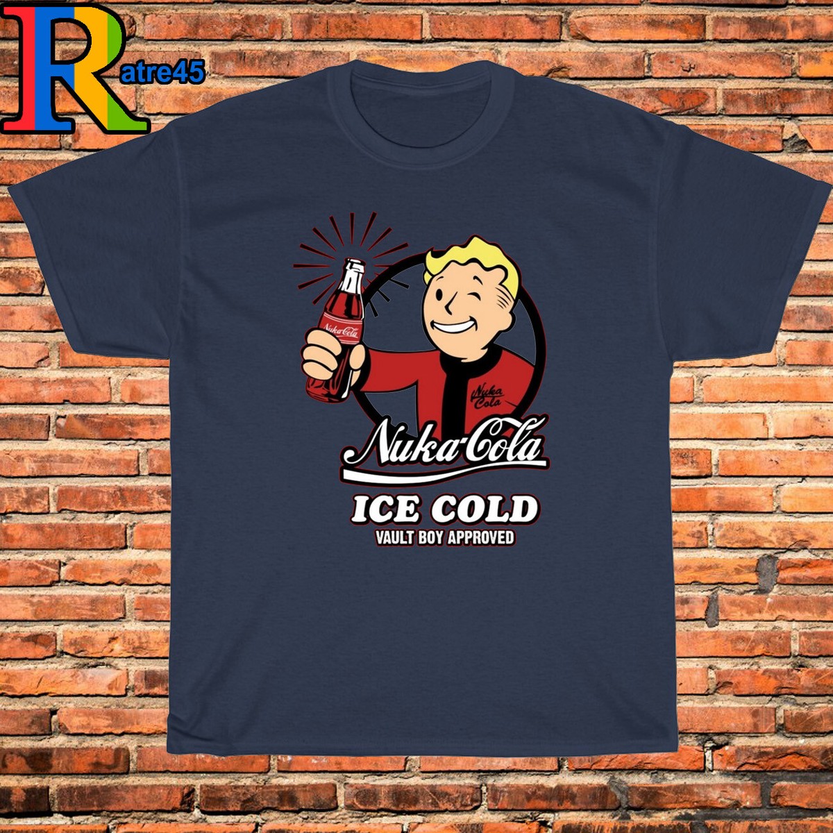 New T-Shirt Nuka Cola Funny Games Logo Black/Grey/White/Navy Size S-3XL