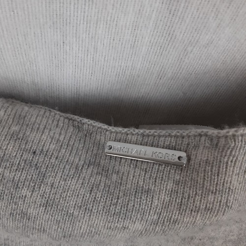 MICHAEL Michael Kors Womens Grey & Tan Open Front Long Sleeved Shirt Shrug SMALL - Picture 13 of 15