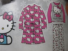 NEW PLUSH ROBE WITH 2PC FLEECE SET CHOOSE CHARACTERS AND SIZES ,GIRLS TODDLER