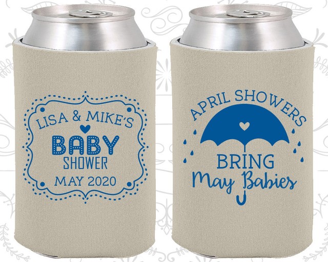 Baby Shower Koozies Koozie Gifts (90096) April Shower Bring May Babies