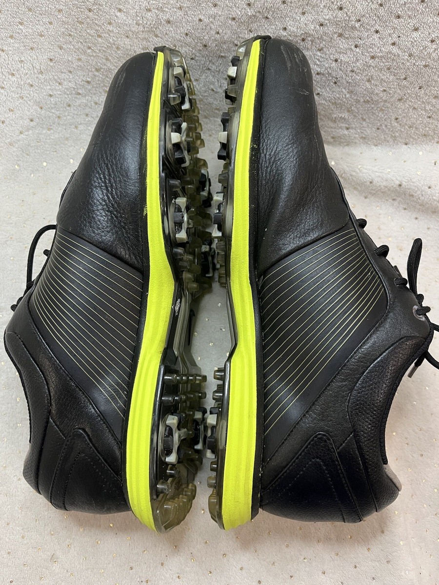 Nike Lunarlon Flywire 418471-003 Golf Shoes Leather Mens Size US 9.5 Green/Black | eBay