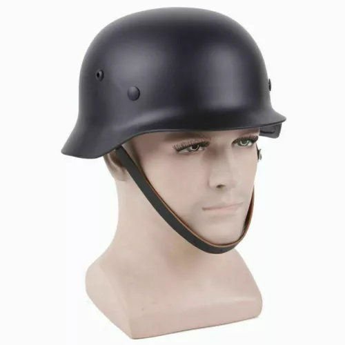 WW2 WWII German Elite Army Gear WH ARMY M35 M1935 Steel Helmet Black - Picture 9 of 14