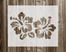 Hibiscus Stencil, Durable Handmade Mylar Reusable Craft Painting Template, 559