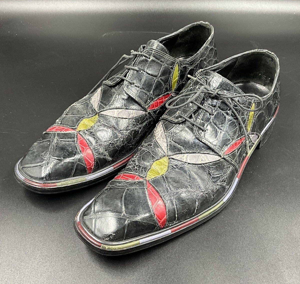 Original mauri Gators used Rare MAURI Mens Brown Crocodile Alligator Shoes Size 10 1/2  main image 2