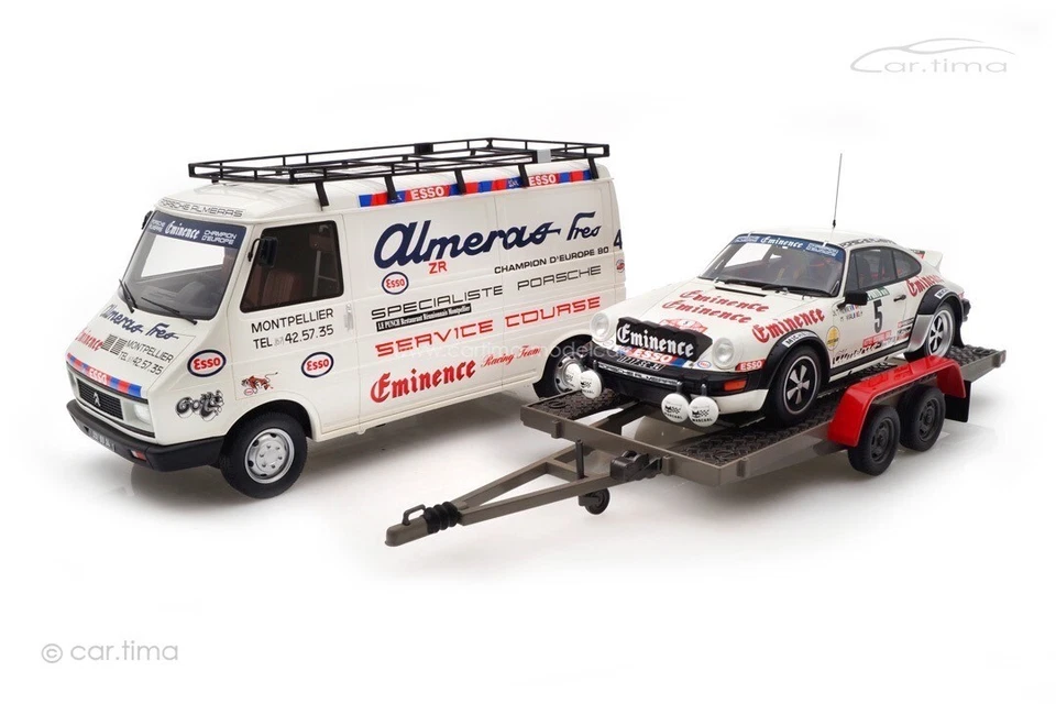Set Citroen C35 + Porsche 911 Sc Rs Portugal Rallye 1981 Team Almeras Otto OT374 - Immagine 2 di 4
