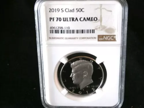 2019 S Proof Kennedy Half Dollar 50c NGC PF70 ULTRA CAMEO  Clad